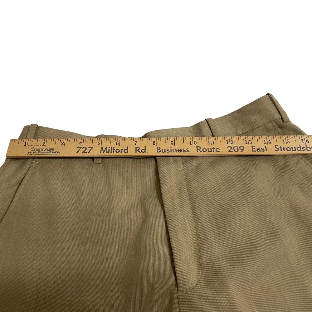 Adolfo‎ Suit Mens 32x29 Tan 2-Piece Interview Blazer Trousers Textured Khaki